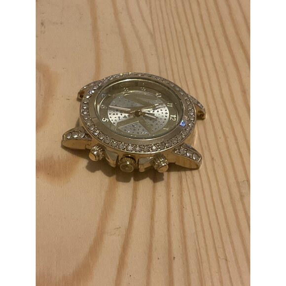 Michael Kors Gold-Tone Watch Face With Rhinestone Accents & Gold and White Dial - Picture 3 of 5